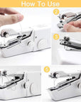 Handheld Sewing Machine Portable Mini Sewing Machine for Beginner Adult Electric Handy Sewing Machine for Quick Stitching