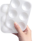 8 PCS White Plastic Paint Tray Palettes, Watercolor Palette Painting Tray for Painting Party, DIY Craft and Art Painting