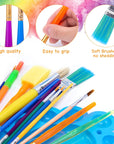 Painting Brushes, 45PCS Kids All Purpose Paint Supplies Include Paint Cups with Lids Palette Tray Multi Sizes Paint Brush Set for Kids Gifts School Prizes Art Party