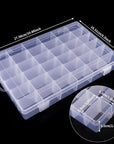 4 Pack 36 Grids Clear Plastic Organizer Box Storage Container with Adjustable Divider, Tackle Box Organizer Bead Organizer Art Crafts Jewelry with 400 Label Stickers