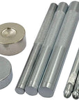 7 Pcs Metal Domed Rivet Fixing Setting Tool Spike Rivets Setter