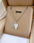 60Pcs Our Lady Miraculous Medal Floral Rosary Centerpiece Cross Jesus Virgin Mary Catholic Alloy Crucifix Charms for DIY Jewelry Making 12Mmx20Mm(A585)