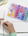 Embroidery Floss Cross Stitch Supplies, Friendship Bracelets String Kit Embroidery Floss Kits with Organizer Box - Gift for Halloween Christmas Birthday