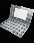 32 Grids Clear Plastic Organizer Box, Craft Storage Container for Beads Organizer, Art DIY, Crafts Jewelry Storage, Fishing Tackles, Rock Collection, 2 Pack