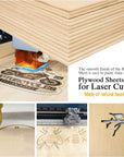 Basswood Sheets 1/8" - 3Mm Plywood Sheets, 12 X 12 Inch Basswood Unfinished for Crafts, Laser Cutting, Engraving, DIY Arts, Drawing(20 Pack)
