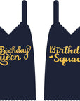 15 Pcs Golden Birthday Queen Squad Shirts Birthday Team Group Shirts Decal for Shirts Iron on Heat Transfer Vinyl for Women Set