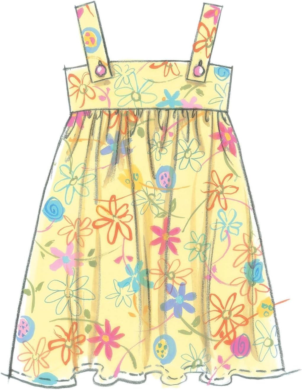 Patterns M5613 Children'S/Girls' Dresses, Size CCE (3-4-5-6)