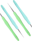 4 Pieces Dreadlock Crochet Hooks Tool 0.5Mm 0.75Mm Dreadlock Crochet Needle Tools for Braid Hair Weaving Locs Craft