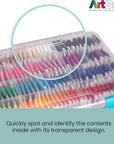 Floss Finder Box: Clear Sewing Organizer with 6 Compartments, 12 Dividers, Durable - Perfect for Embroidery Floss and Small Sewing Supplies Storage