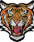 the Roaring Bengal Striped Tiger Embroidered Badge Iron on Sew on Patch