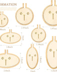Mini Embroidery Hoop Wooden Mini Crossing Stitch Hoop Mini Ring Embroidery Circle for DIY Pendant Crafts, Round, Oval Vertical, Oval Horizontal (16 Sets)