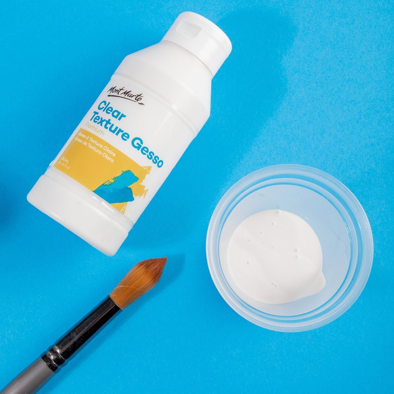 Premium Clear Texture Gesso Acrylic Medium 8.45Oz (250Ml)