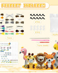 6Pcs Crochet Kit for Beginners, 2024 DIY Craft for Adults and Kids, Great Gift for Crochet Lovers, Crochet Animal Kits with Step by Step Videos,Yarn,Crochet Hook,Birthday Gift, Holiday Gift