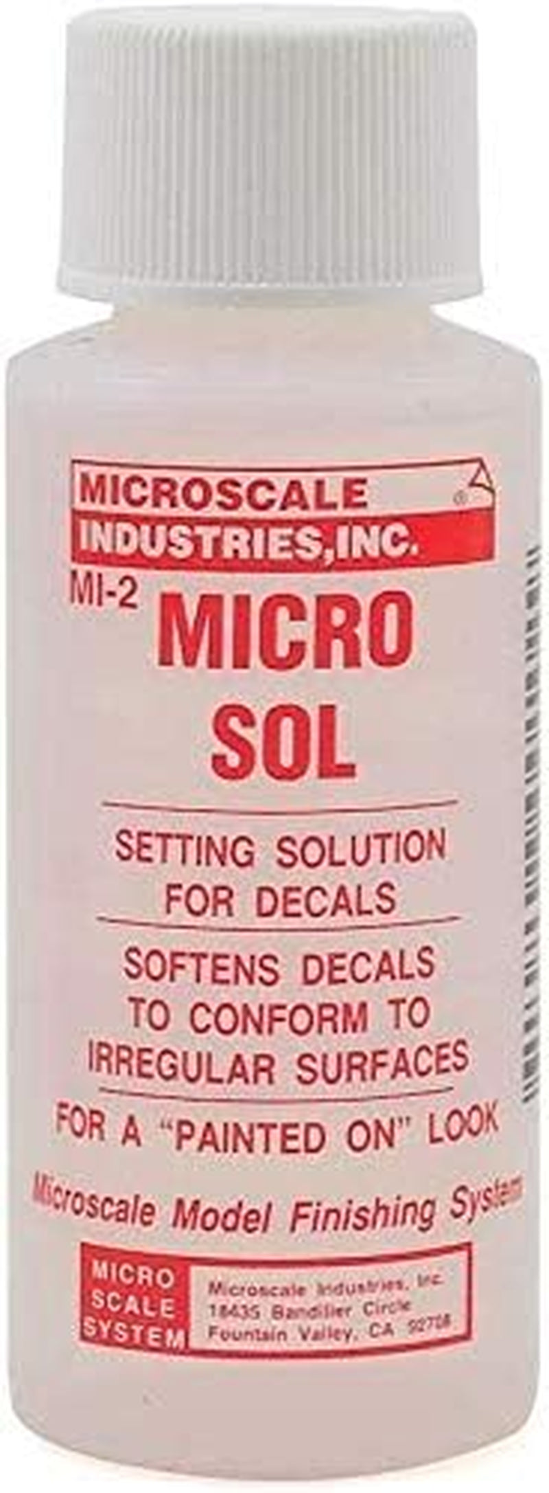 Microscale Micro Sol and Micro Set, 1 Ounce Bottles (Pack of 2) - with  Paint Brushes