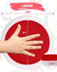 16 Pack Washable Ink Pads for Kids, 7" Large round Stamp Pads for Finger Painting Rubber Stamps