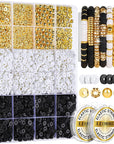 3524Pcs Clay Beads Bracelet Kit, 16 Colors Clay Beads Bracelet Making Kit, Friendship Bracelets Bead Bracelet Kit, Clay Beads for Bracelets, Clay Bead Set, Polymer Clay Beads Flat Beads Kit