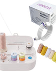 Automatic Bobbin Winder with Auto Stopper, Large Spool Thread Holder and Extra 6 Spools of 400 Yards Polyester Threads for Sewing Machine Thread Winding Use