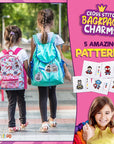 5 Stamped Superhero Cross Stitch Beginner Projects for Kids Needlepoint Starter Kit Sewing Set for Backpack Charms…