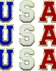 9 PCS USA Patch Patriotic Patch Chenille Letter Patches Embroidered Iron on Patch Sew on Patches for Clothing Bags