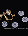 100 Pieces 4 Size Earring Pads Silicone Comfort Earring Cushions for Clips on Earrings, Clear