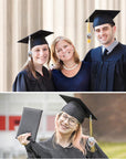 Class of 2024 Graduation Cap Photo Charm Antique Photo Charms I Always with You Memorial Ceremony College Gift DIY Grad Photo Chain with Glass Wear on Cap in Memory for Graduation