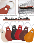 30 Pcs Leather Key Fob Kit for DIY Craft, PU Leather Key Fobs Blanks with Rivets and Key Rings for Laser Engraving Keychain Making Leather Working (Multi Colors)
