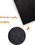 Black Glitter Cardstock - 15 Sheets 12" X 12" Black Cardstock for Cricut, Black Glitter Paper for DIY Projects, Scrapbooking, Invitations - 250 GSM Card Stock Easy to Cut and DIY