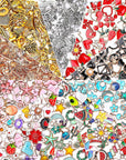 500Pcs Charms Bulk Wholesale Assorted Gold Plated Enamel Pendants Earring for Bracelet Necklace DIY Jewelry Making Craft Supplies