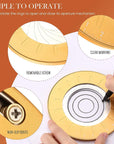 Circle Drawing Maker Aluminum Alloy Circle Template Adjustable Circle Drawing Tool round Circle Template Tool Ring Circle Making Tool with Black Flannelette Bag for Drafting, 125 Mm (Yellow)