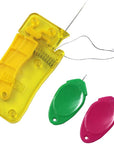 Automatic Needle Threader, with 2 Pcs Plastic Needle Threader Easy Needle Threader Tool Sewing Accessories