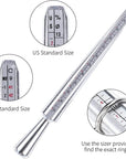 US Ring Sizing Kit,Gauge Set with Measuring Tool,Sizes 0-15 Steel Ring Mandrel.Finger Sizer1-13 with Half Size,Measuring Wedding Rings