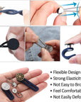 24 Pcs Extender Button Set, Flexible Adjustable Elastic Waist Extender Button, Invisible Collar Neck Extenders, No-Sew Extend Buttons for Women and Men'S Pants Jeans Skirts Clothing Supplies