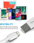 3pack 3FT USB Data Charger Cable Cord For iPhone