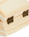 6 Pack Unfinished Wooden Boxes with Hinged Lids, Pinewood Magnetic Wood Box for Crafts, Jewelry Storage (3.5 X 3.5 X 2 In)
