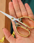 6.3-Inch All Stainless Steel Office Scissors,Ultra Sharp Blade Shears,Sturdy Sharp Scissors for Office Home School Sewing Fabric Craft Supplies Multipurpose Scissors