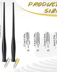 10PCS Oblique Calligraphy Dip Pen Set Comic Pen Nib Set Fluid Writer Pen, 2-In-1 Drawing Pen Holder with 8 Pieces Stainless Steel Pen Replacement Nibs Nib for Writing, Painting, Signing, Sketch