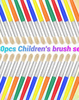 30Pcs Paint Brushes, round Paint Brushes for Kids Classroom Toddlers Paint Brush Set for Touch up Preschool Daycare Washable Acrylic Paint Pumpkin Painting