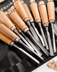 12 PCS Wood Carving Tools, Gouges Woodworking Chisels, Full Size Wood Carving Knifes for Beginner, Hobbyists, Professionals, Artistic, Gifts for Him, Father'S Day