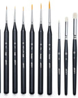 ARTIFY Miniature Drybrush Paint Brush Set: 14-Piece round Small Detail Model Paintbrushes, Thin Mini Tiny Micro Paint Brushes for Miniature Painting