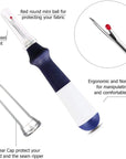 3 Pieces Ergonomic Grip Seam Ripper, Colorful Large Thread Remover for Sewing Crafting Removing Embroidery Hems and Seams
