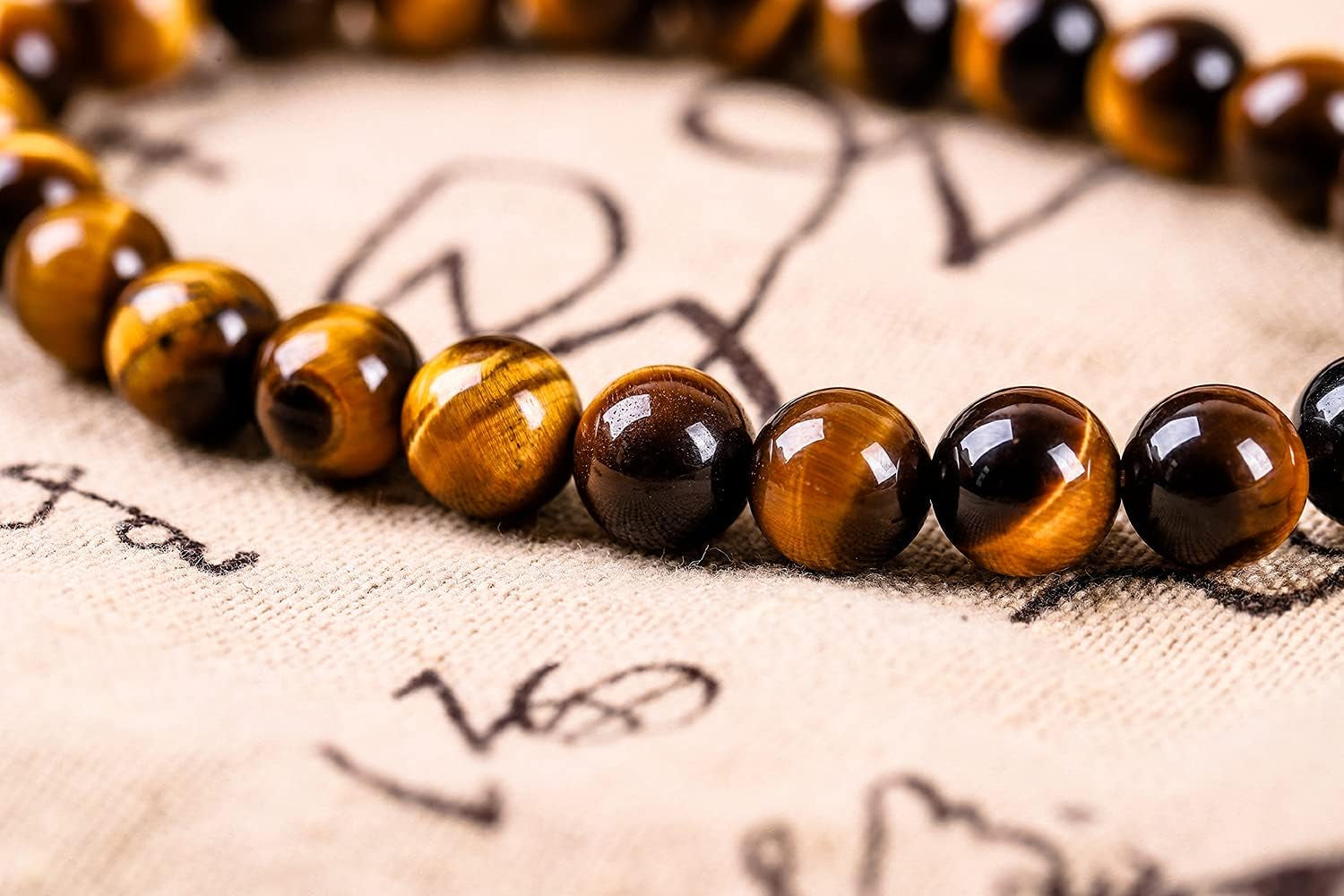 Natural Stone Beads 100Pcs 8Mm round Beads for Jewelry Making Bracelet Tiger Eye