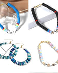 4300+ Clay Beads Bracelet Making Kit,24 Colors Flat Preppy Beads for Friendship Bracelets,Polymer Heishi Beads with Charms,Gifts Crafts Set for Girls 8-12