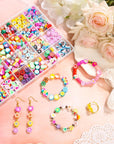 480 Pcs Fruit Flower Polymer Clay Beads, 24 Styles Clay Bead Charms for Bracelets Making, Jewelry Making, Necklace and Earring with Elastic String