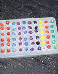 Silicone Mold Resin Craft Makes 60 Crystals - Small Crystal Stones - Candles - Soap - Ice Cube - Jewelry - 1 Unique Shapes (White)
