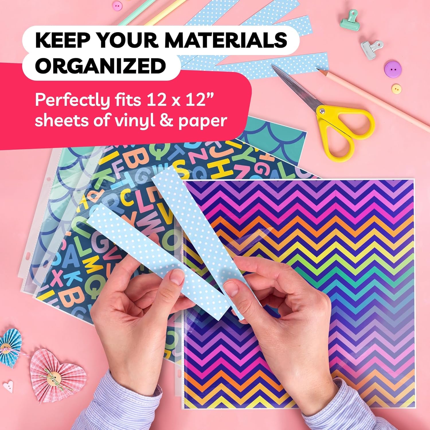 Photo Album Pages for 3 Ring Binder - Scrapbook Pages - 12X12 Scrapbook Page Protectors (For 12 X 12" Paper and Vinyl, 25 Sheets) - Scrapbook Sleeves - Scrapbook 12X12 Refill Pages