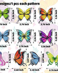 20 PCS Butterfly Diamond Painting Keychains Kit Double Sided Diamond Art Key Rings Hanging 5D Diamond Ornaments Butterfly Full Drill Diamonds Pendants for Spring Summer Beginners Adults DIY Crafts