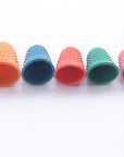 Thimble 5Pcs Craft Finger Tip Sewing Counting Protector Quilter Needlework Cone Rubber(Pink)