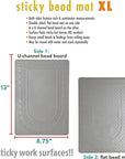 Sticky Bead Mat, 8.75 X 12 Inches, Grey Color, Anti-Slip Pad, Rinse and Reuse Technology, Accessories for Diamond Painting, Jewel, Beads