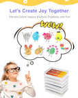 Craft Ink Pad, Washable DIY Stamp Ink Pads for Kids, 24 Colors Finger Print Ink Pads for Scrapbooking, Card Making, Painting, Set of 6 Multicolor Rainbow Ink Pads