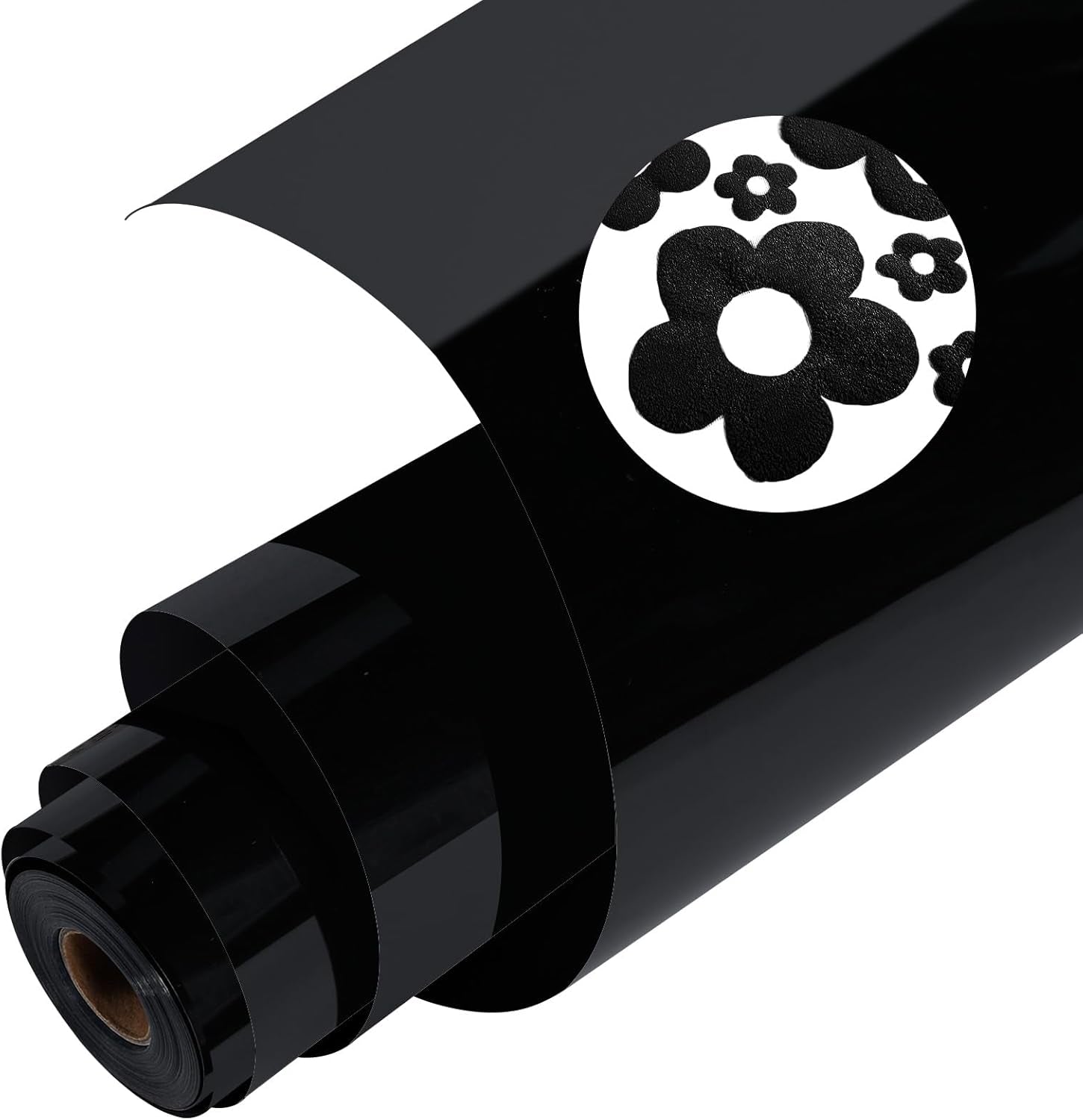 Puff Vinyl Heat Transfer - 12" X 15FT White Puff Vinyl Heat Transfer for T Shirts, White Puff HTV Vinyl Heat Transfer for Cricut & Cameo - Easy to Cut & Weed for Heat Vinyl Design(White)